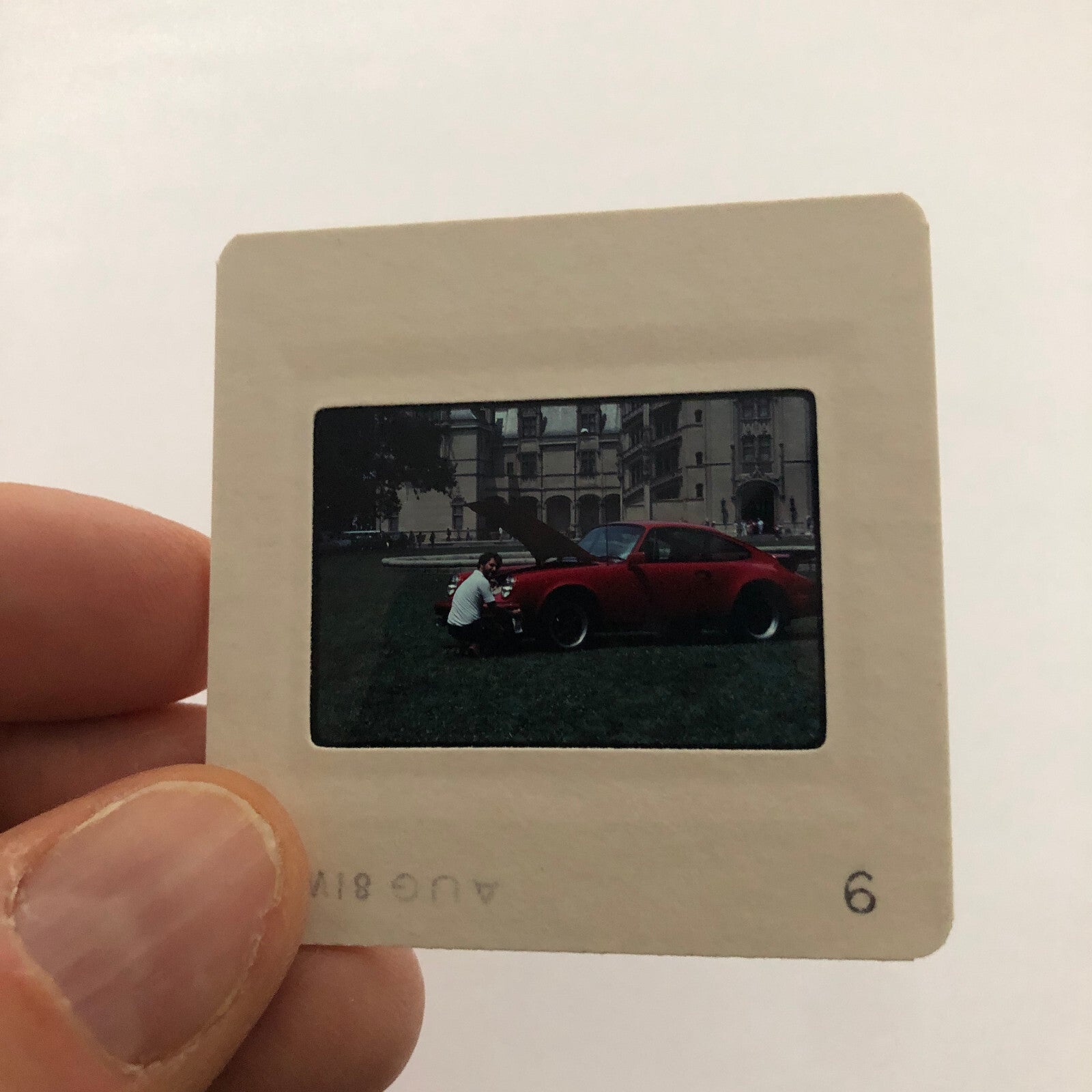 Porsche 911 Car 35mm Photo Slide Vintage 1981