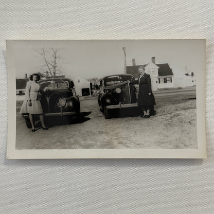 Vintage Car Automobile Photo Photograph Print Women with Vehicles