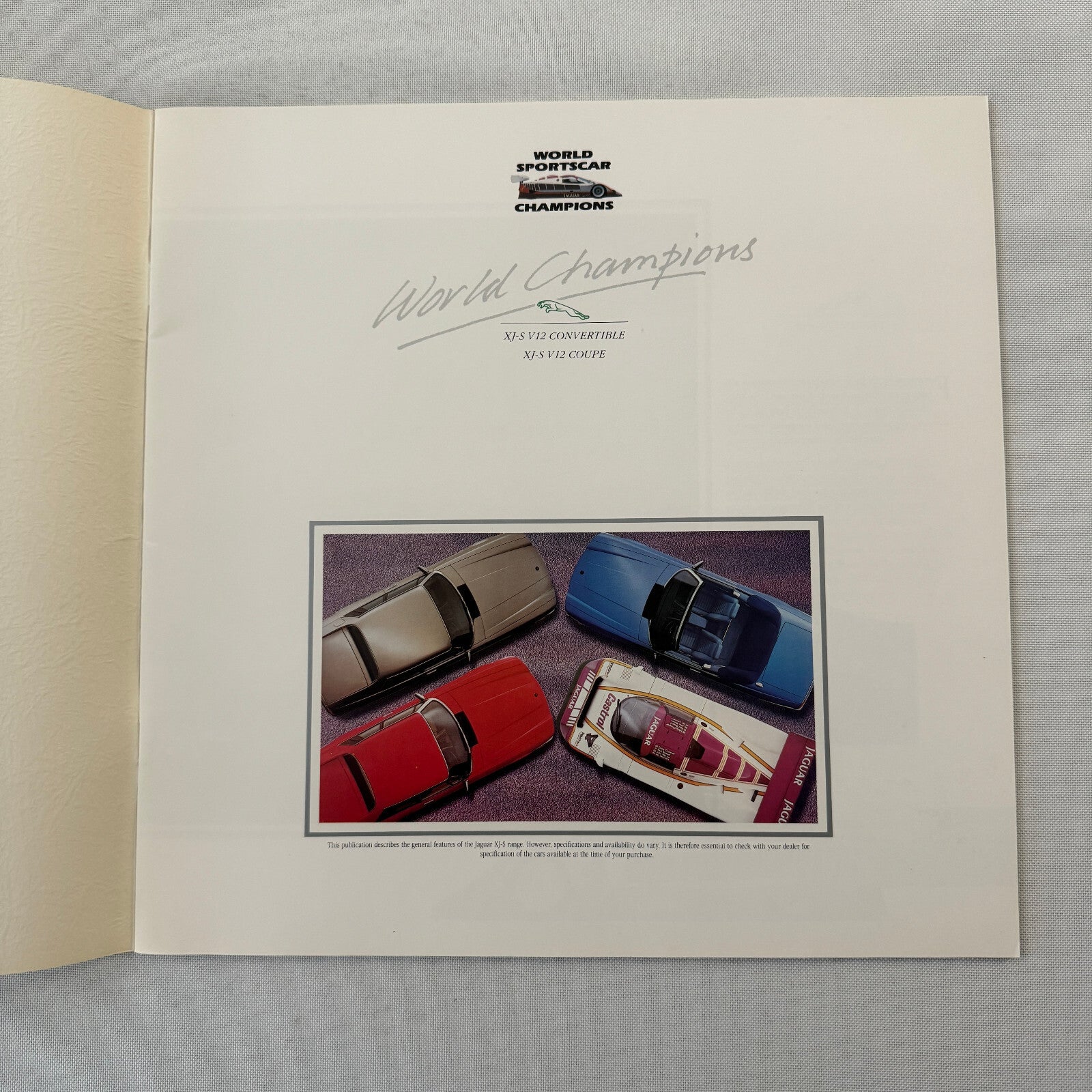 Jaguar XJ-S V12 Car Sales Brochure Catalog Advertising Coupe Convertible