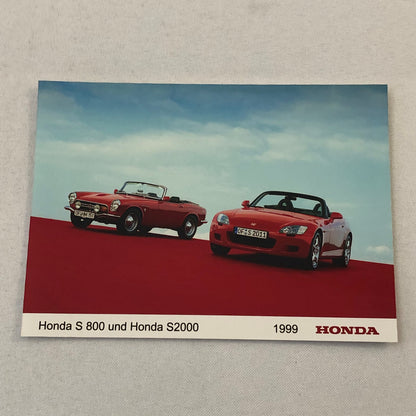 1999 Honda S2000 with Vintage Honda S800 Factory Press Photo Photograph S 800