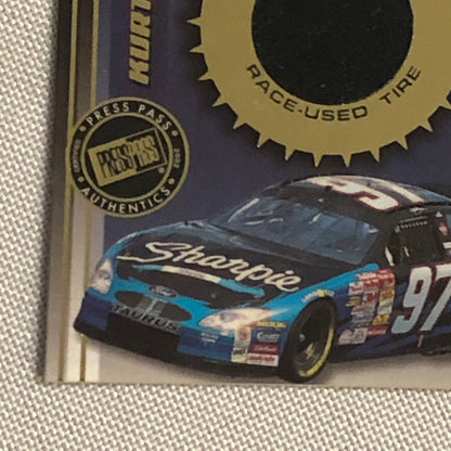 2002 Press Pass Hot Treads Tire Relic Card Kurt Busch NASCAR