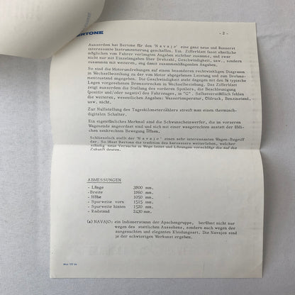 1976 Bertone Alfa Romeo 33 Navajo Concept Car Prototype Press Kit with Photos