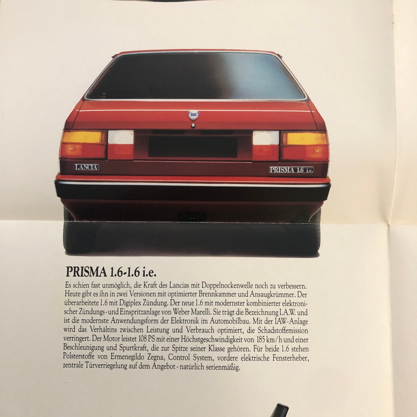 Lancia Prisma Car Sales Brochure Catalog German Diesel Turbo 1.3 1.5 1.6