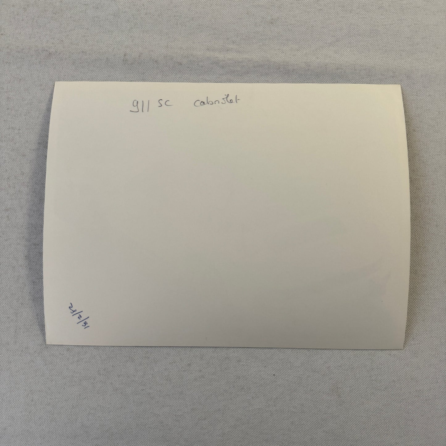 Porsche 911 SC Cabriolet Convertible Car Factory Press Photo Photograph