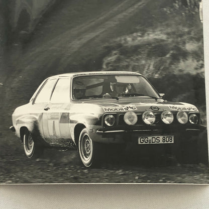 Vintage Rally Racing Photo Photograph 1974 Rallye RAC Opel Car 