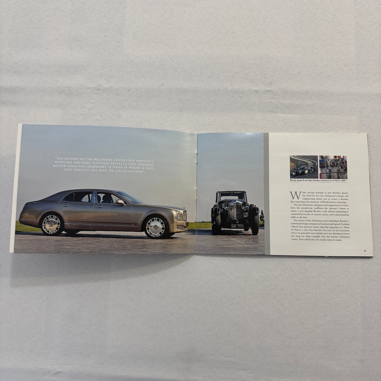 Bentley Mulsanne Car Press KIt Brochure with Photo CD