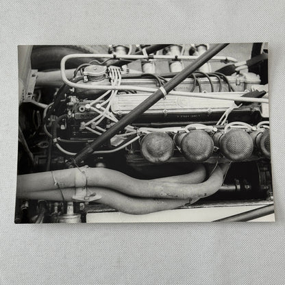 Vintage Racing Car Engine Photo Photograph Eugen Beck Photographer Stamp
