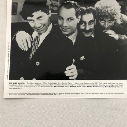 Marx Brothers Paramount Video Press Photo Photograph Print Groucho Harpo Chico +