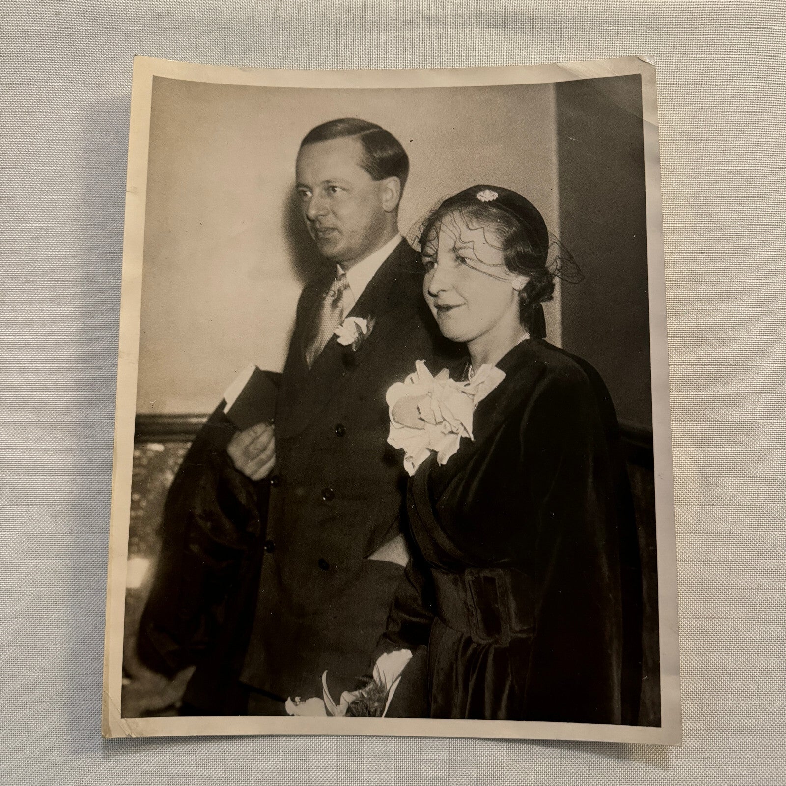 1934 Wedding Press Photo Photograph British London News LNA Lord Londonderry