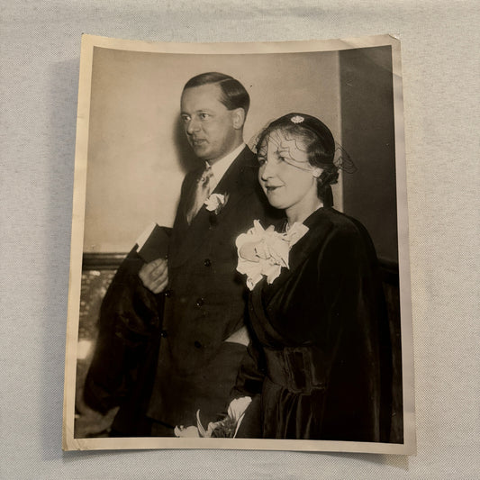 1934 Wedding Press Photo Photograph British London News LNA Lord Londonderry