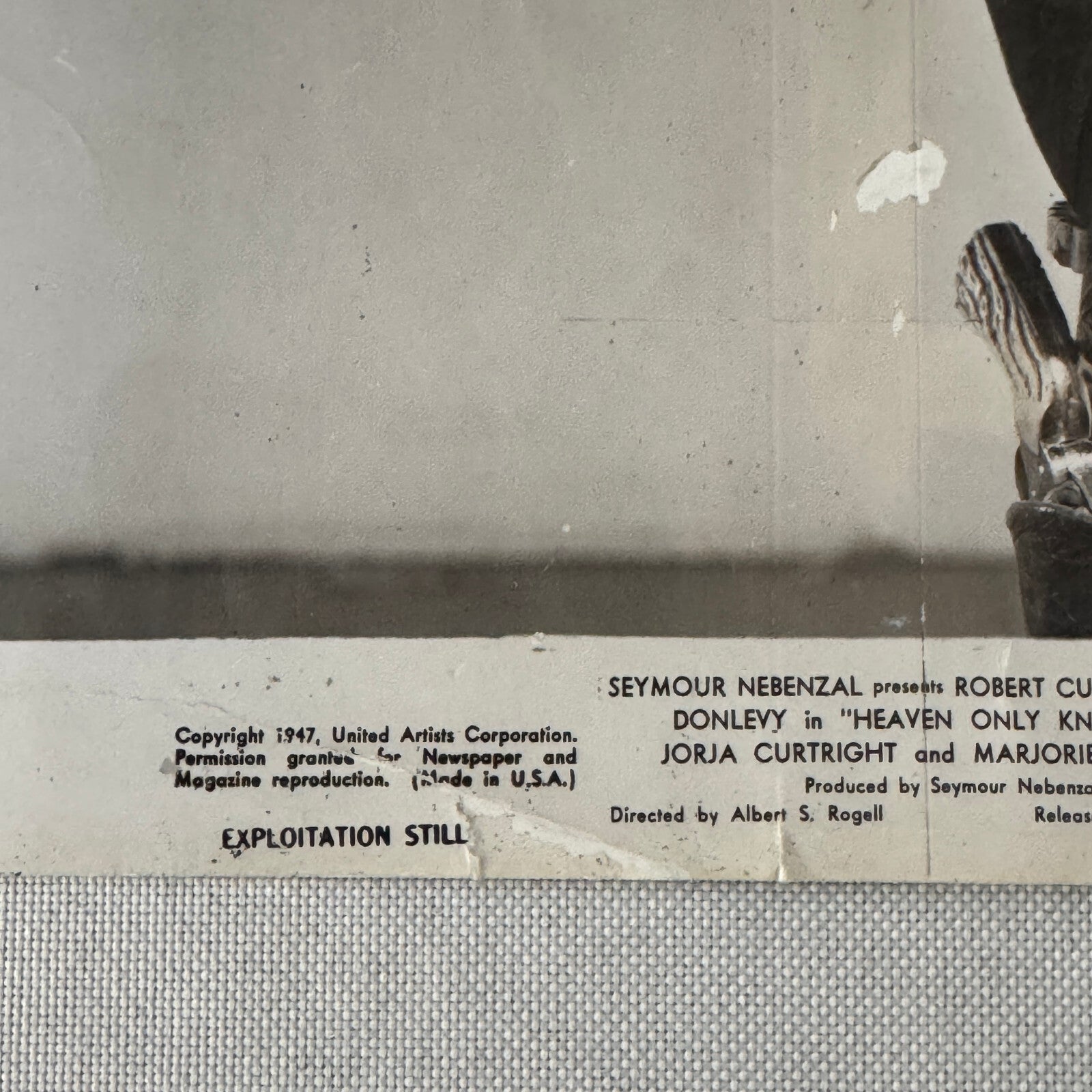 Vintage Movie Film Press Photo Photograph Print Heaven Only Knows 1947