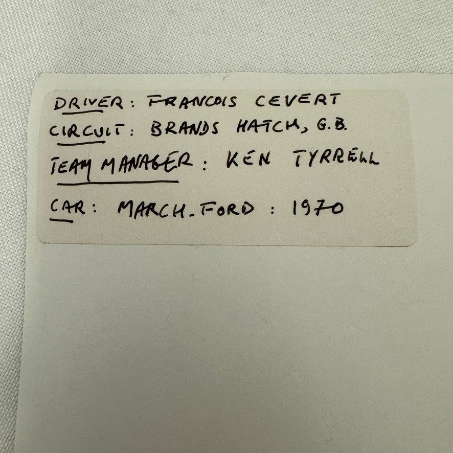 Francois Cevert Ken Tyrrell Brands Hatch 1970 Racing Photo Photograph March Ford