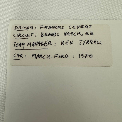 Francois Cevert Ken Tyrrell Brands Hatch 1970 Racing Photo Photograph March Ford