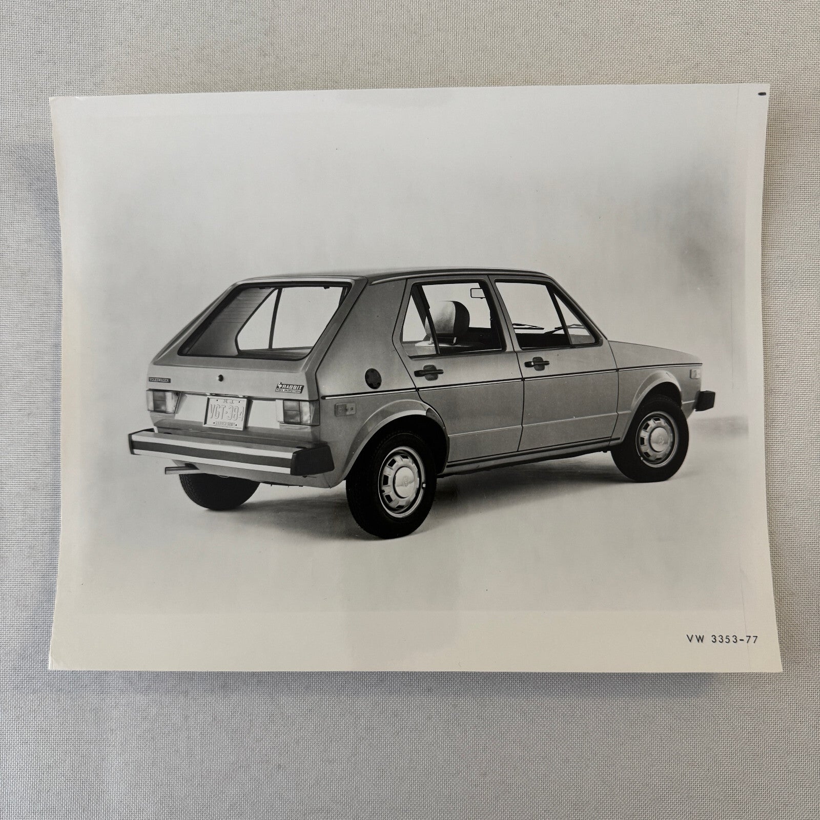 Vintage Volkswagen VW Rabbit Car Factory Press Photo Photograph