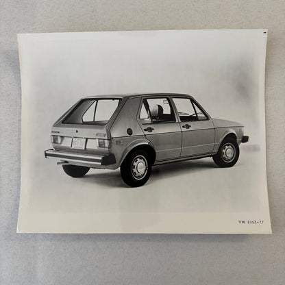 Vintage Volkswagen VW Rabbit Car Factory Press Photo Photograph