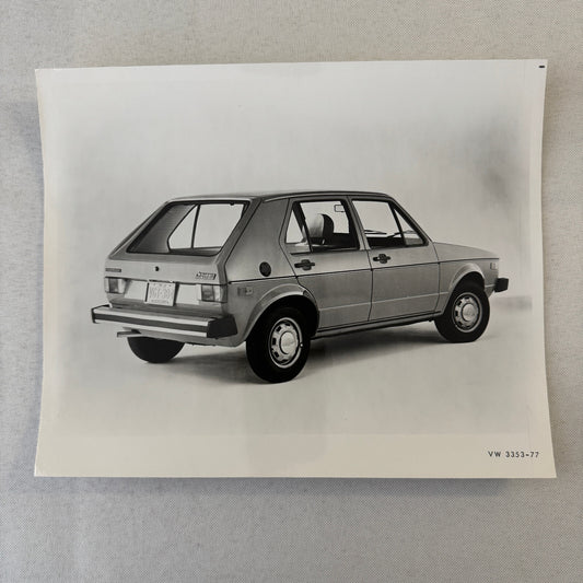 Vintage Volkswagen VW Rabbit Car Factory Press Photo Photograph