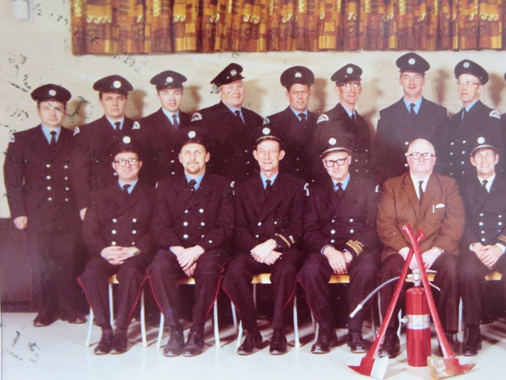 Vintage Fire Department Company Photo Photograph - 23 Firefighters - Canadian 