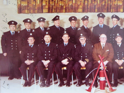 Vintage Fire Department Company Photo Photograph - 23 Firefighters - Canadian 