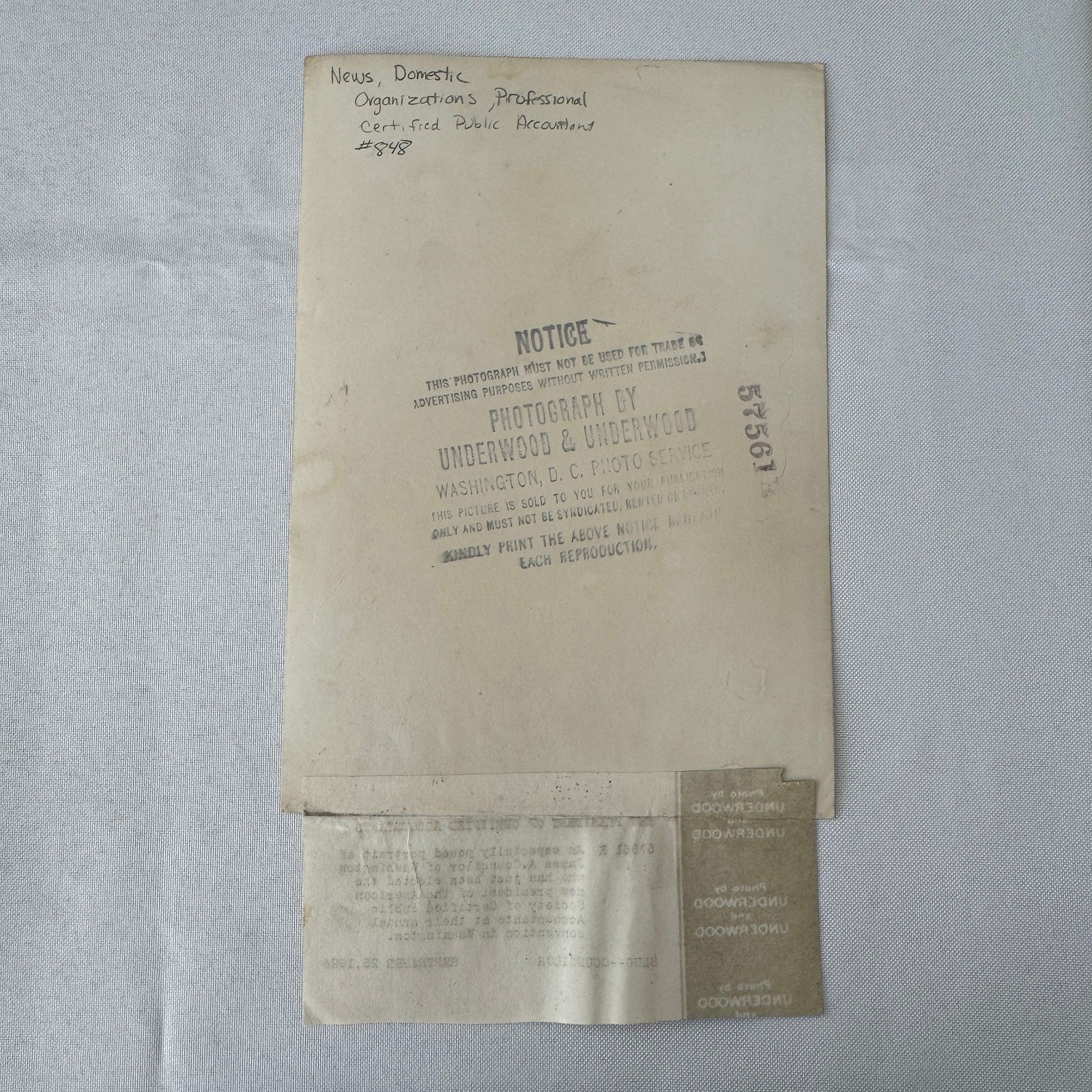President of Certified Accountants 1926 Press Photo Photograph Portrait Print