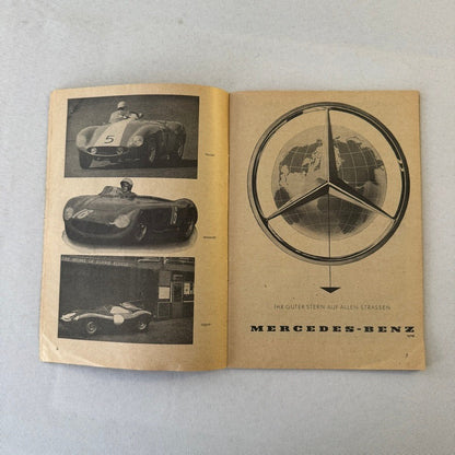 1957 ADAC 1000KM Racing Program Nurburgring Race German