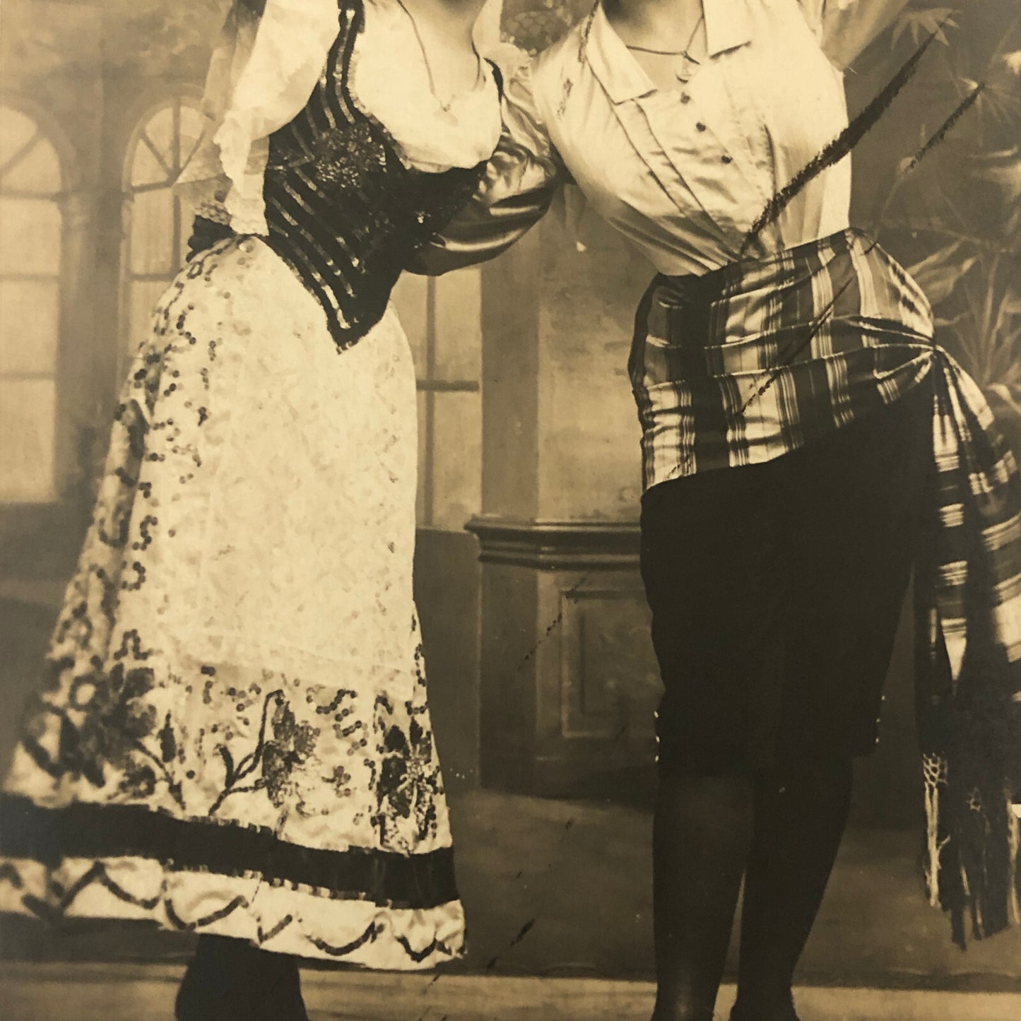 Circus Performer Women Dancers Acrobats Real Photo Postcard RPPC Los Andreace