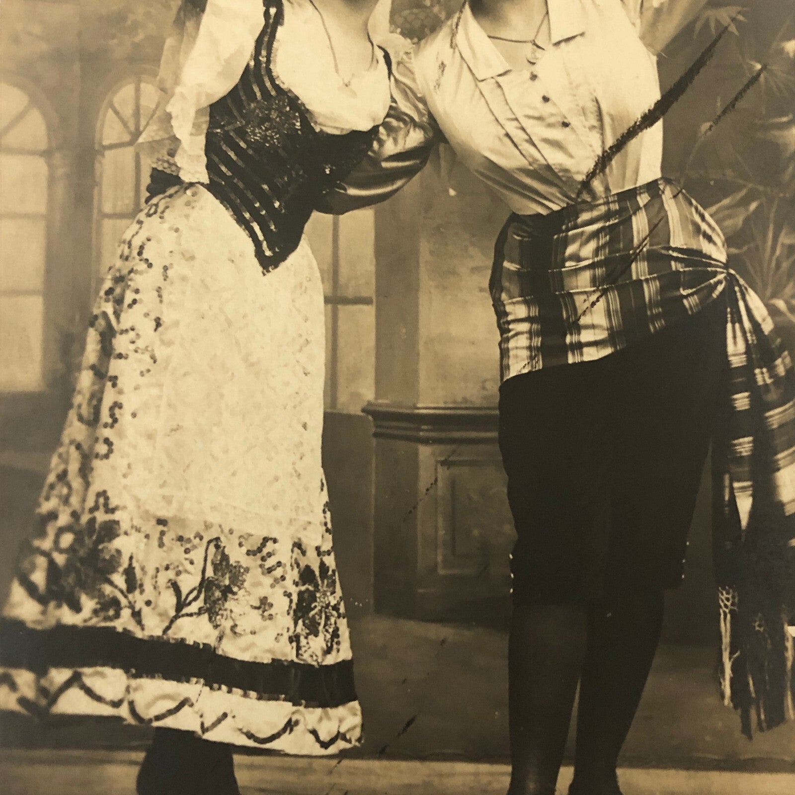 Circus Performer Women Dancers Acrobats Real Photo Postcard RPPC Los Andreace