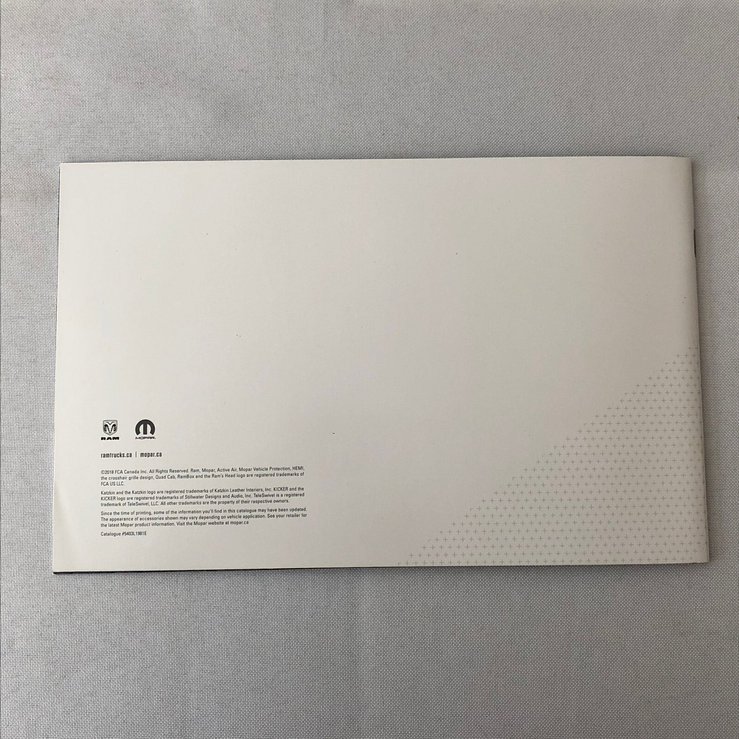 2018 2019 Dodge Ram 1500 Classic Pickup Truck Accessories Sales Brochure Catalog