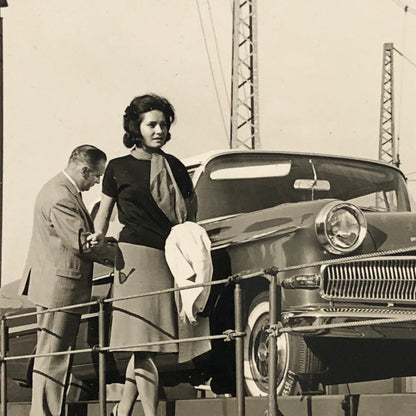 Vintage Photo Photograph Lot Woman with Opel Car - Tag AL22E1