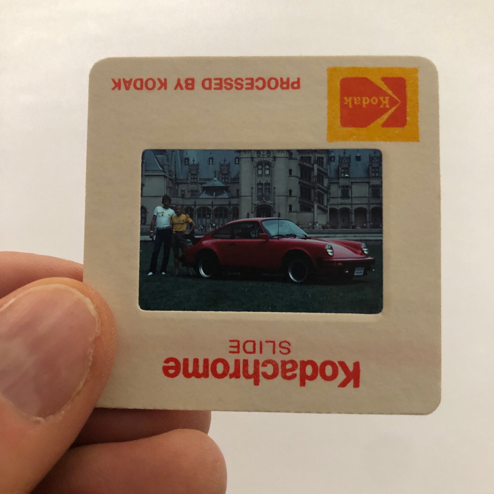 Porsche 911 Car 35mm Photo Slide Vintage 1981