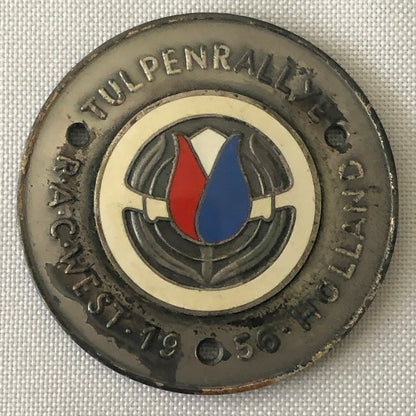 1956 Tulpen Rallye Rally Participant Badge Award Tulip Rally Dutch Netherlands 