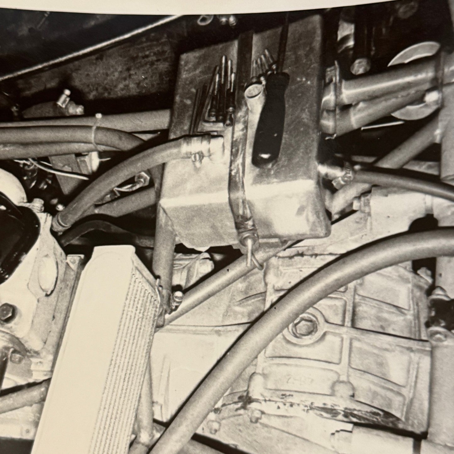 Vintage Car Racing Photo Photograph Print Engine Motor