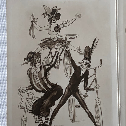 Circus Bicycle Act Photo Card Arnold & Delfini Comp Belgium Bike