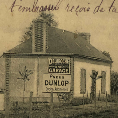 Antique 1906 Circuit de la Sarthe Racing Car Postcard Post Card French