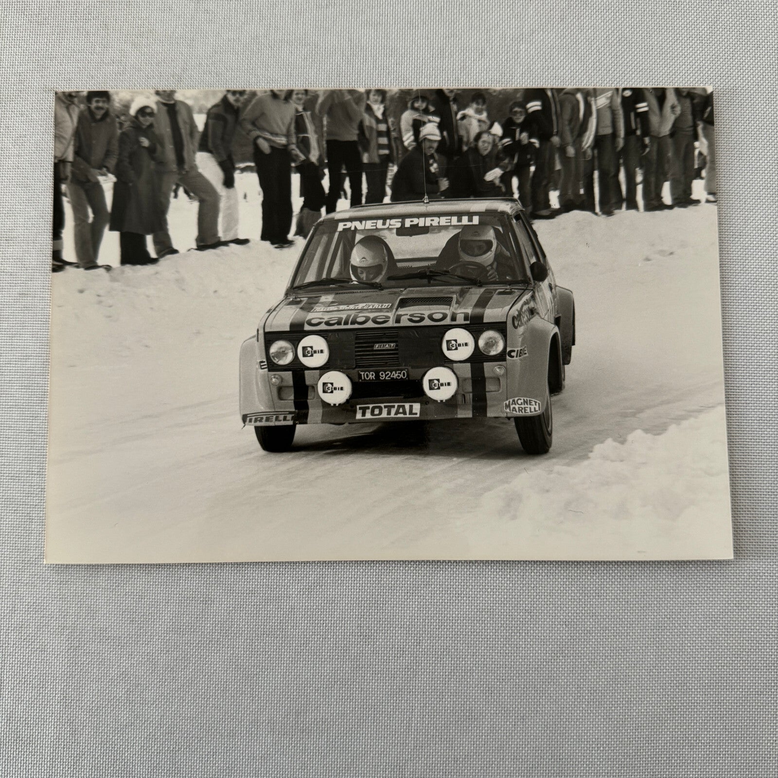 1980 Rallye Monte Carlo Press Photo Photograph DPPI Fiat 131 Abarth Car