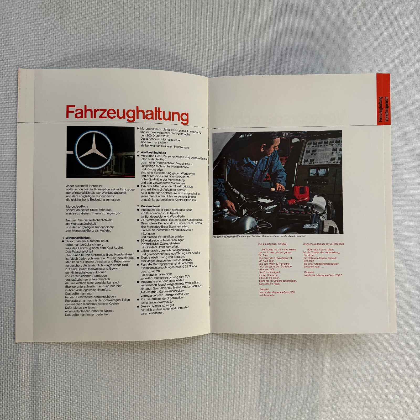 Vintage Mercedes Benz Sales Brochure Catalog 280 SL 300 SEL 600 230 250 GERMAN
