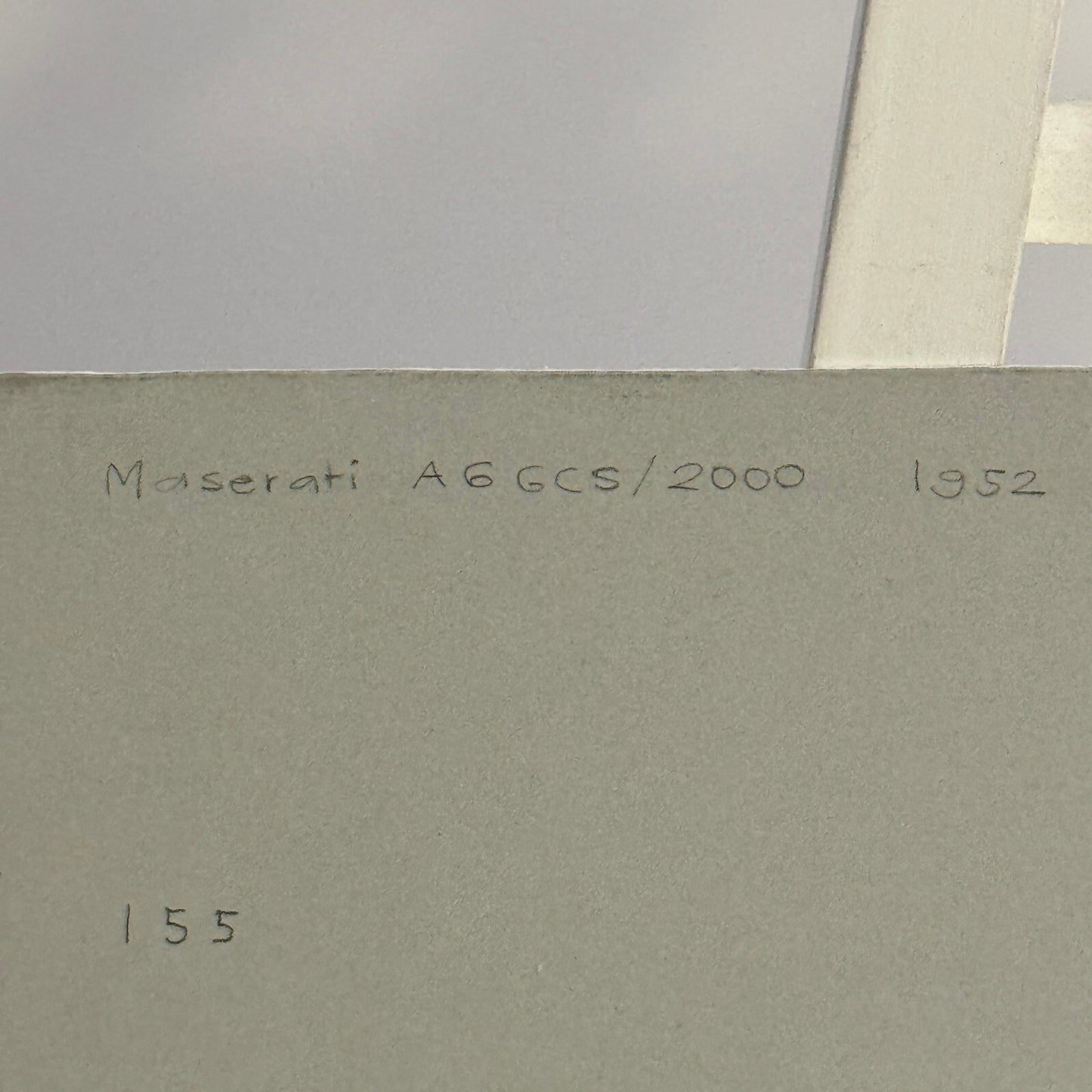 1952 Maserati A6 GCS 2000 Roadster Car Illustration Hand Drawn Art Vintage