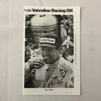 Vintage Indy Indianapolis Racing Photo Photograph AJ Foyt A.J. Foyt 1977