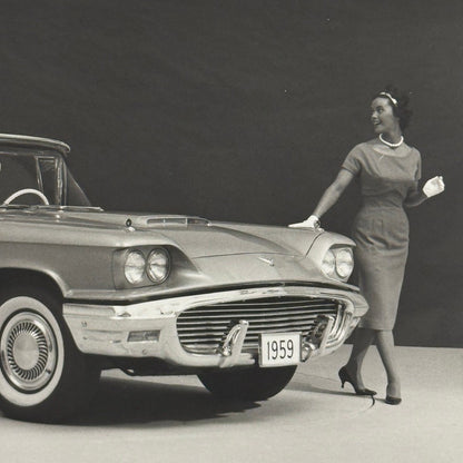 Vintage 1959 Ford Thunderbird Car Automobile Photo Photograph Modern Print