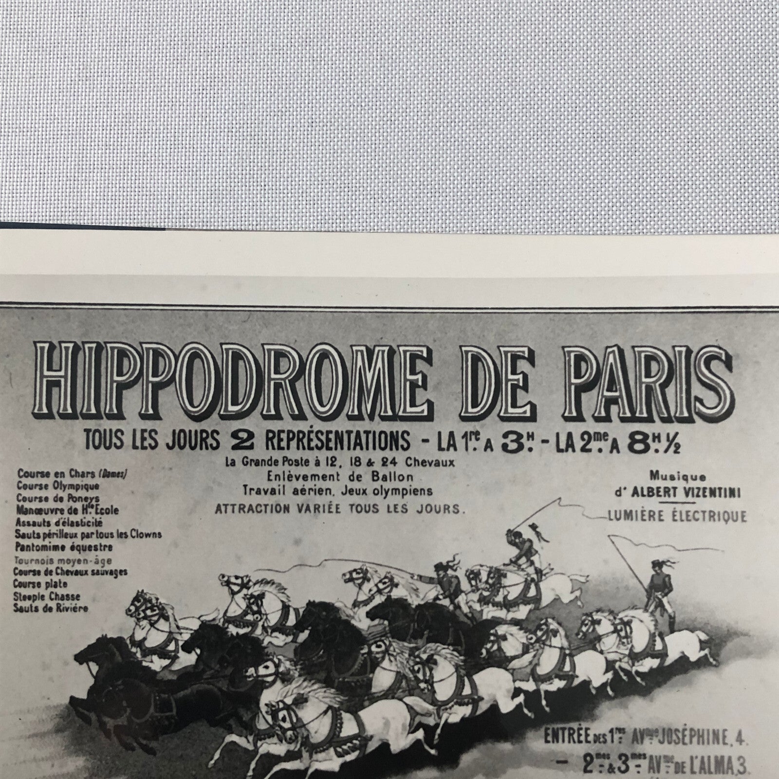 Vintage Photograph of French Circus Poster or Postcard Illustration Photo