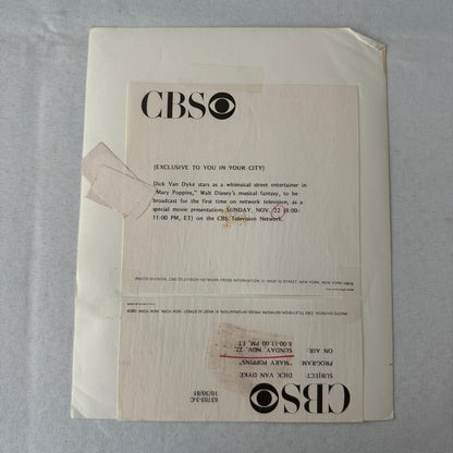 Dick Van Dyke Mary Poppins Vintage Movie Still Press Photo Photograph CBS TV