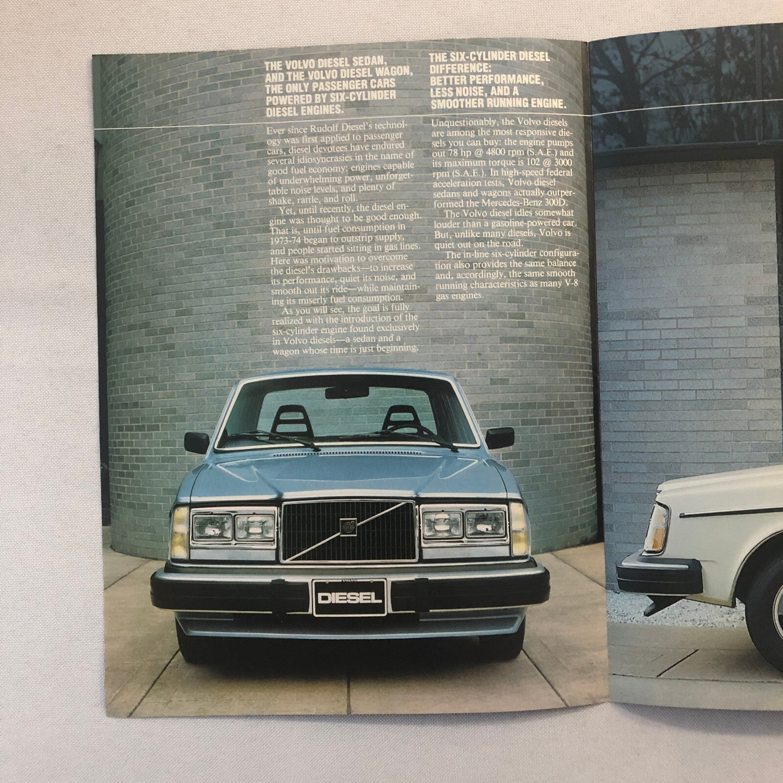 1980 Volvo Diesel Car Automobile Sales Brochure Catalog Sedan Station Wagon