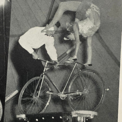 Circus Performer Bicycle Balancing Act Advertising Flyer Photo The Silvers