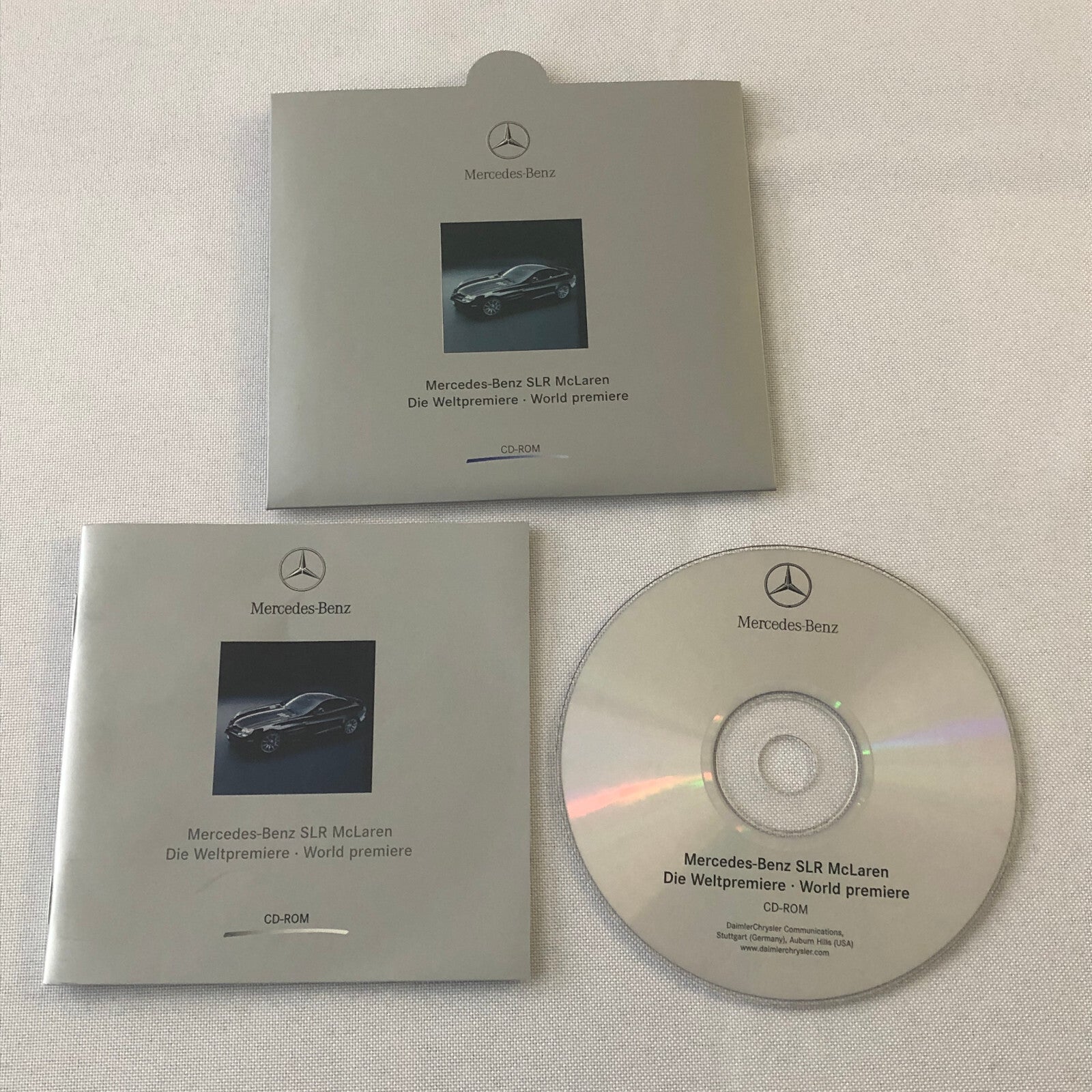 Mercedes Benz SLR McLaren Premiere Press Kit with Photos CD Box Brochure