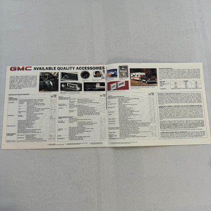 1985 GMC Full Size K Jimmy 4x4 Sales Brochure Catalog GMC K-Jimmy