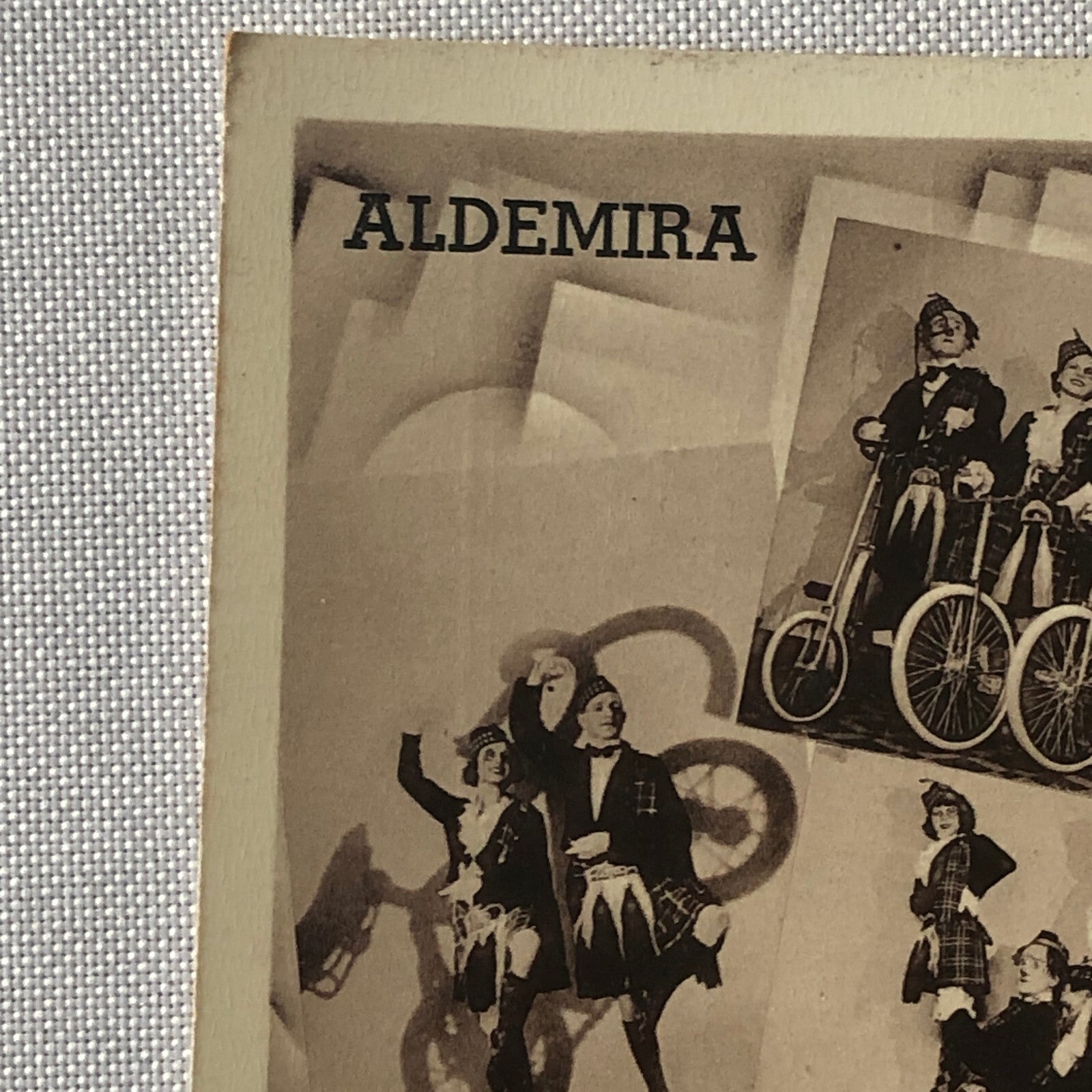 Circus Performer Bicycle Act Group Troupe Postcard Post Card Aldemira Zacchini
