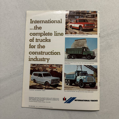 International Paystar 5000 Series Truck Sales Brochure Catalog F-5050 F-5070 +