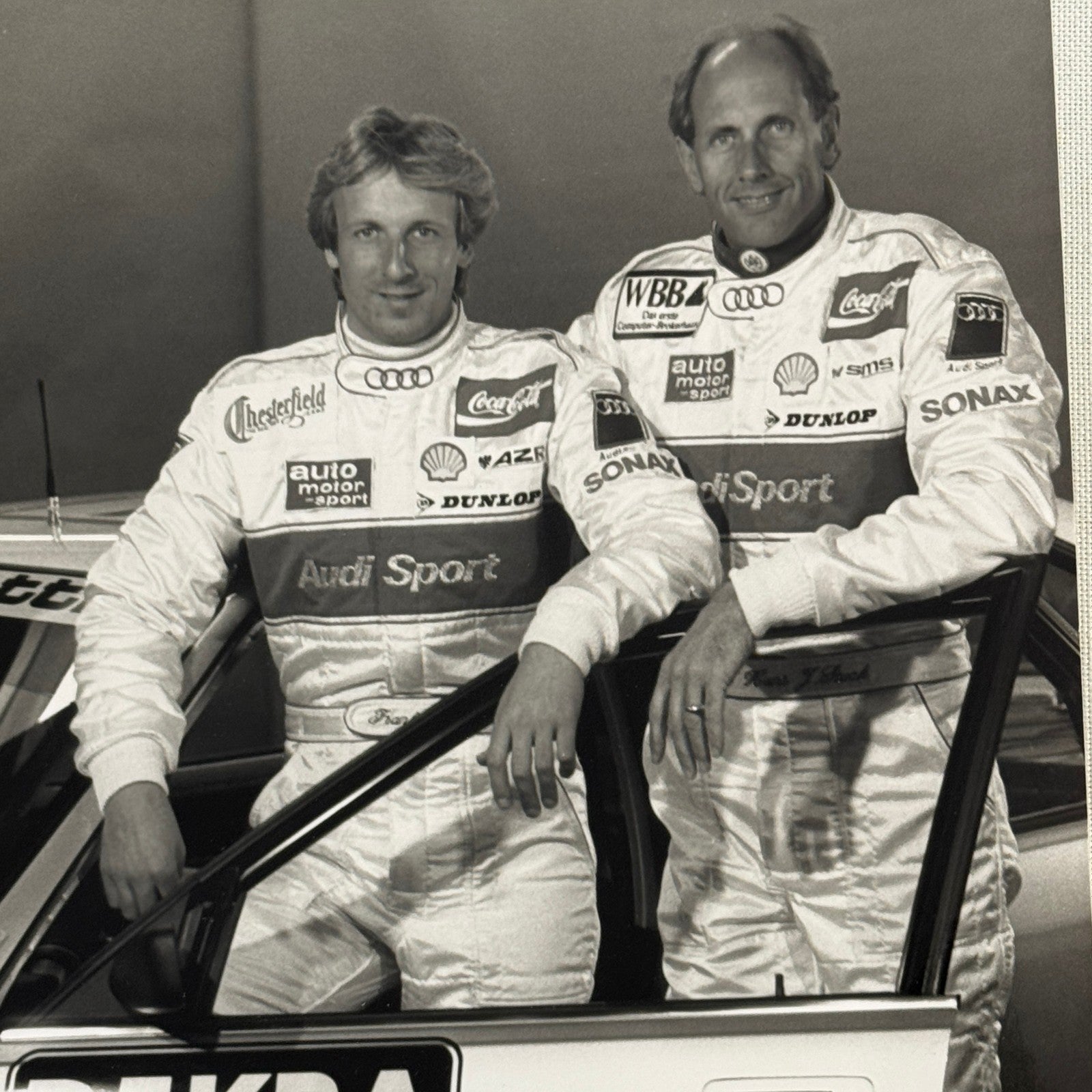 Audi V8 Quattro Racing Press Photo Hans Joachim Stuck Frank Biela