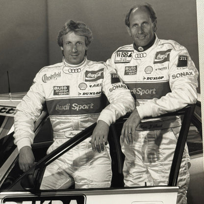 Audi V8 Quattro Racing Press Photo Hans Joachim Stuck Frank Biela