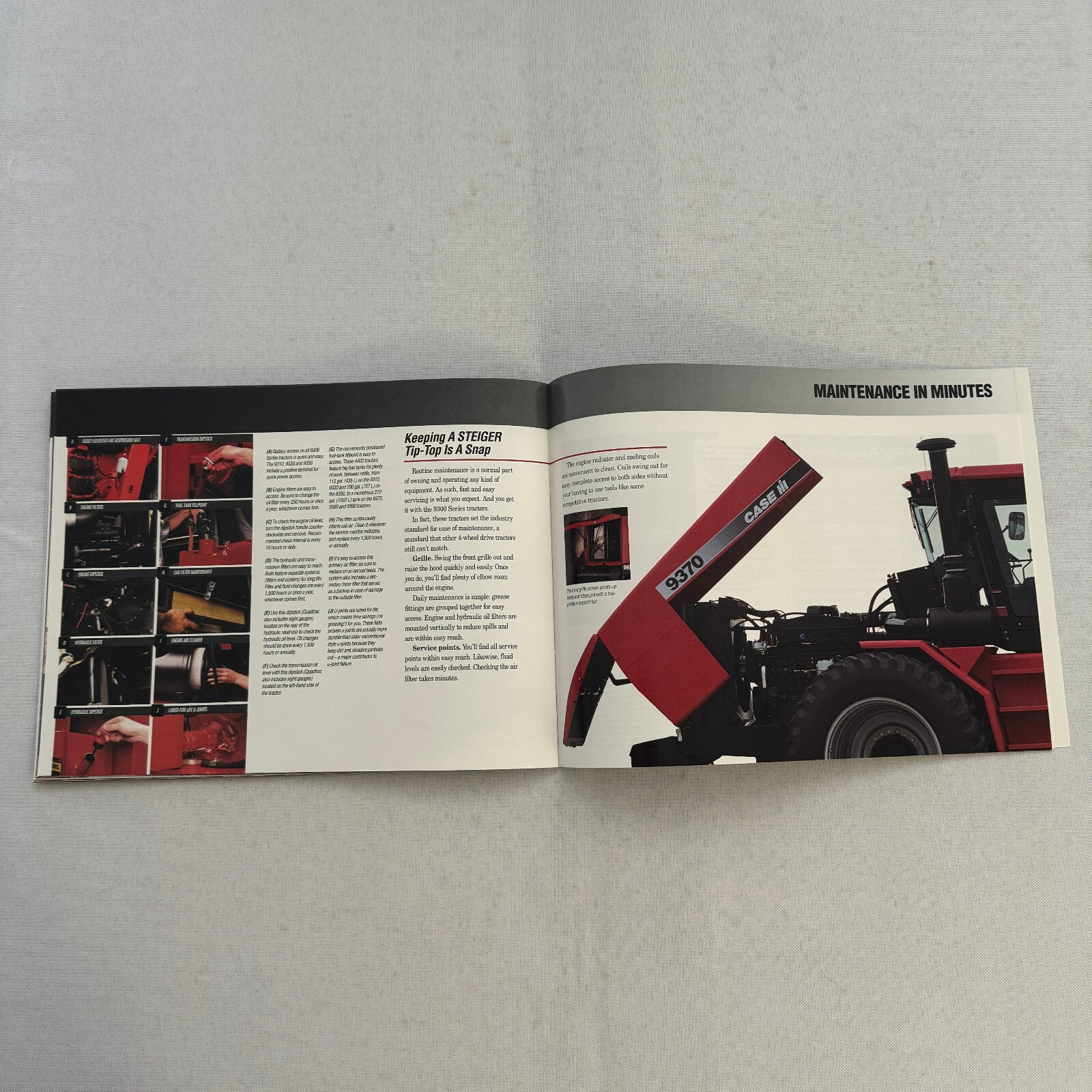 Case Steiger 9300 Series 4WD Tractor Equipment Sales Brochure Catalog