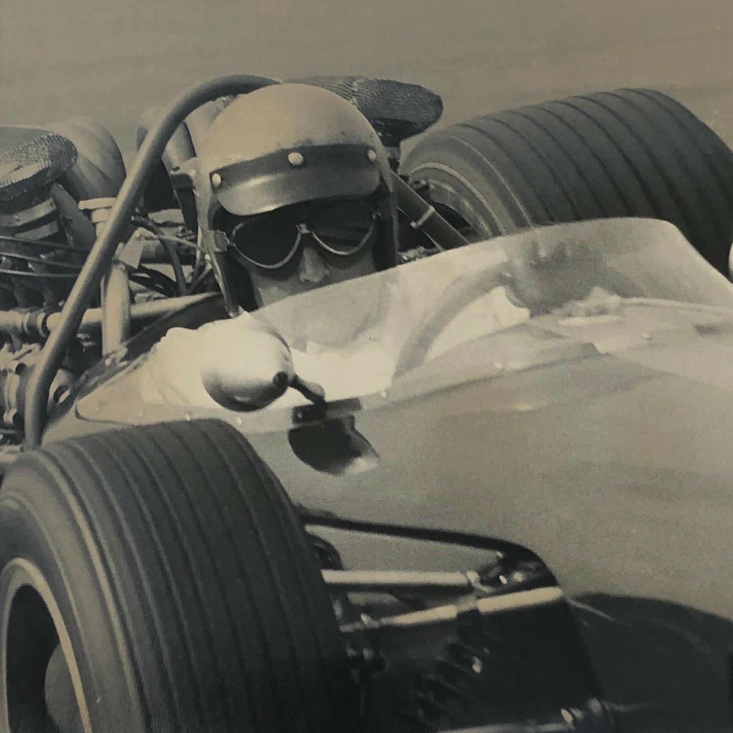 Vintage Racing Photo Photograph Jack Brabham in Car Bernard Cahier 